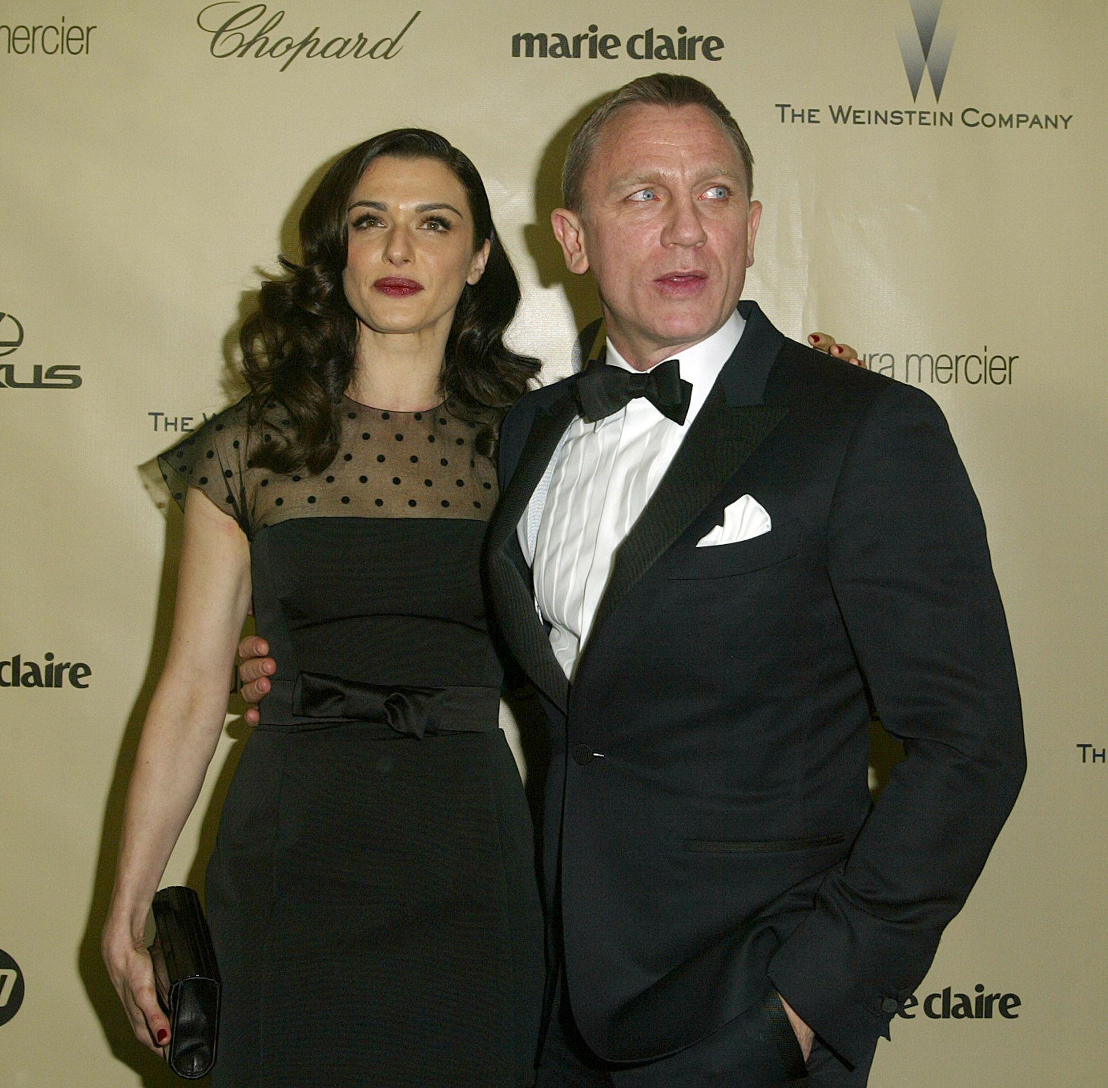 BEVERLY HILLS, CA - JAN. 13: Rachel Weisz & Daniel Craig arrive at the Weinstein Company's 2013 Golden Globes After Party on Sunday, January 13, 2013 at the Beverly Hilton Hotel in Beverly Hills, CA.