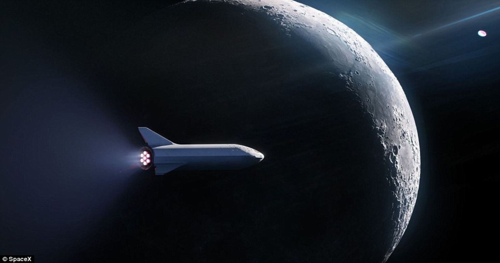 Who is spacex sending to the moon information